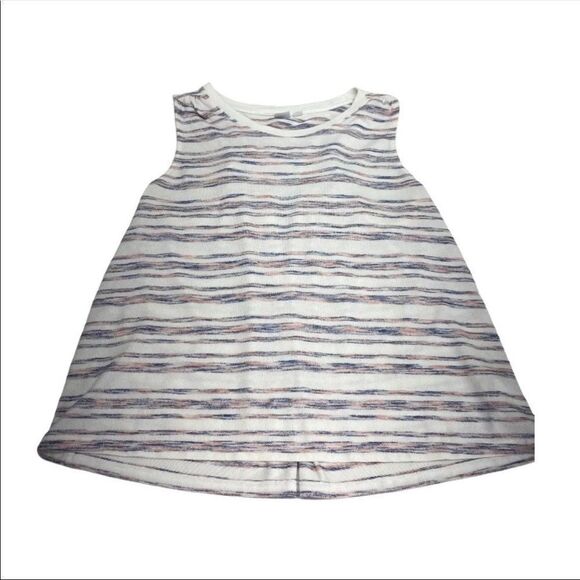 GAP Tops - Gap pink & blue stripe soft spun sleeveless top size Medium